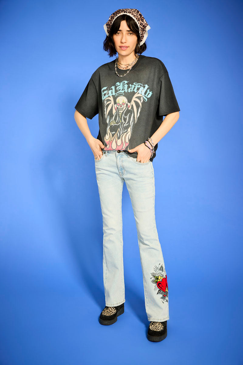 Hearts Low Waist Bootcut Jean - Image 2