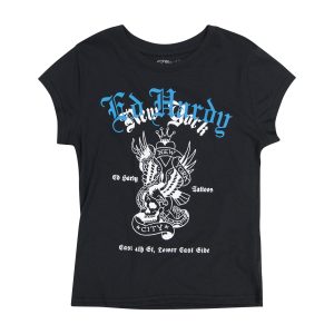 NYC Eagle Cap Sleeve Fitted Tee