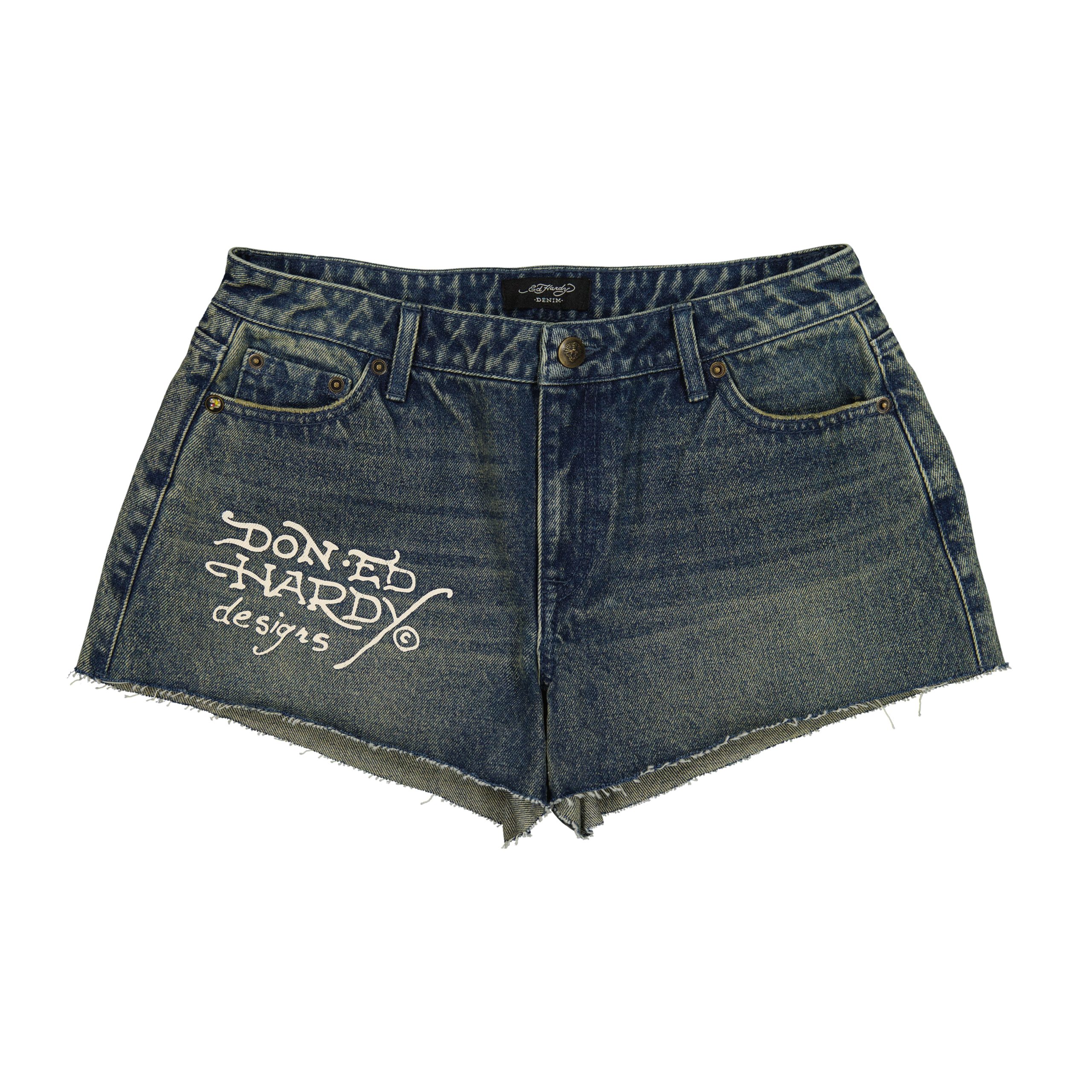 Heart Dagger Denim Short